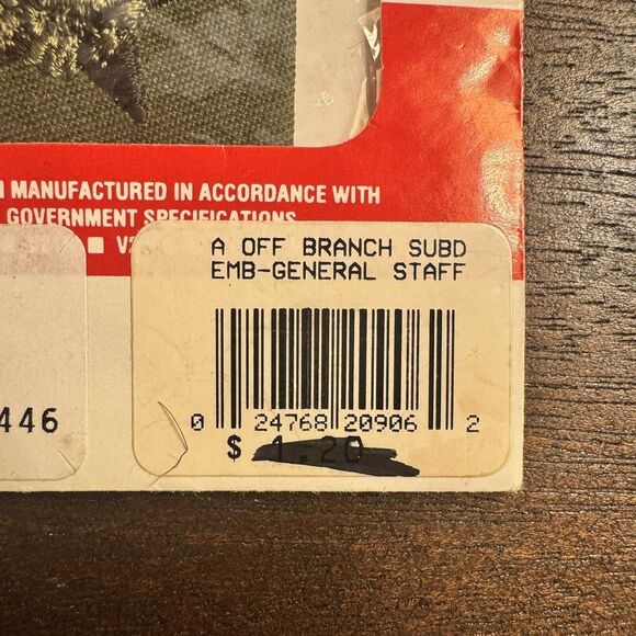 VTG New US Army Officer General Staff Insignia Cloth OD Subdued Sew On BDU Y2K - Picture 3 of 11